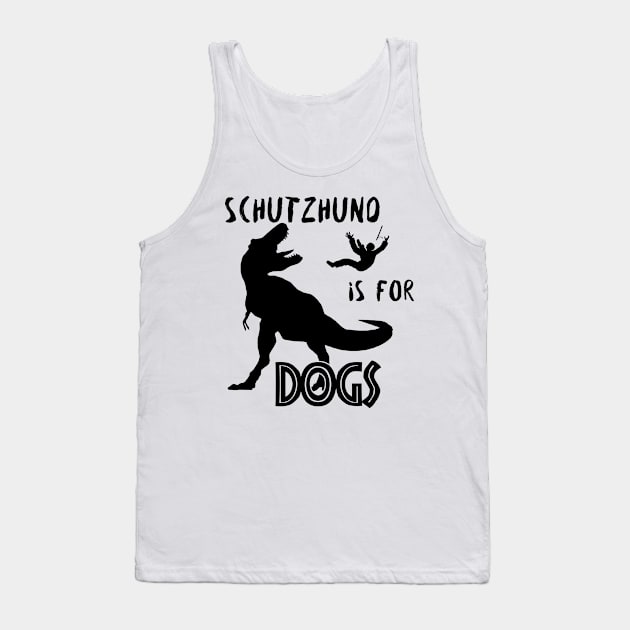 Schutzhund T-Rex - black Tank Top by ApolloOfTheStars